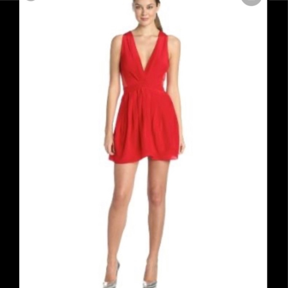 MYNE RED SILK DRESS. Sz 4